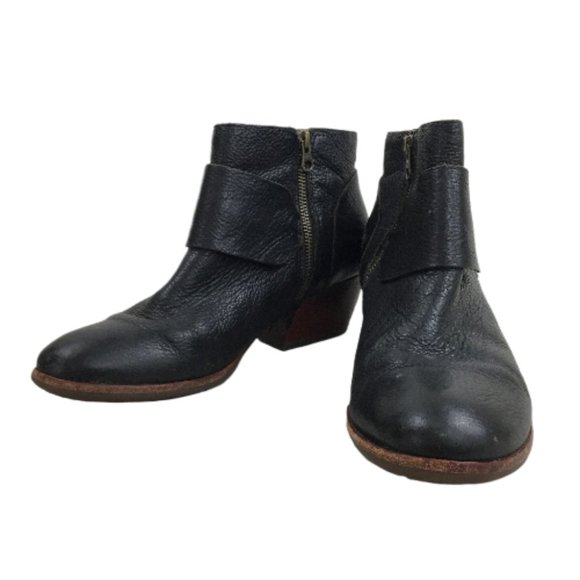 Kork-Ease Black Leather Booties 10 - Picture 1 of 13